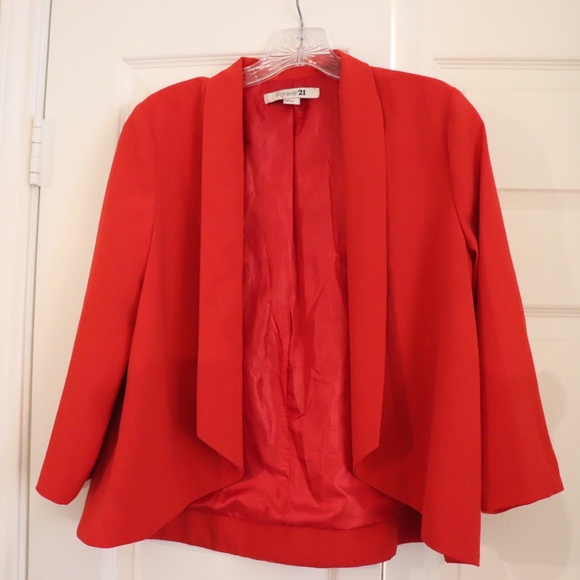 Forever 21 Red Blazer - Picture 1 of 4